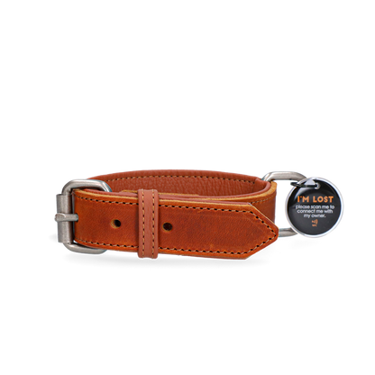 Spotted! Pro Leren Halsband Cognac 3 x 60 cm