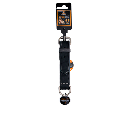 Spotted! Pro Leren Halsband Zwart 3 x 65 cm