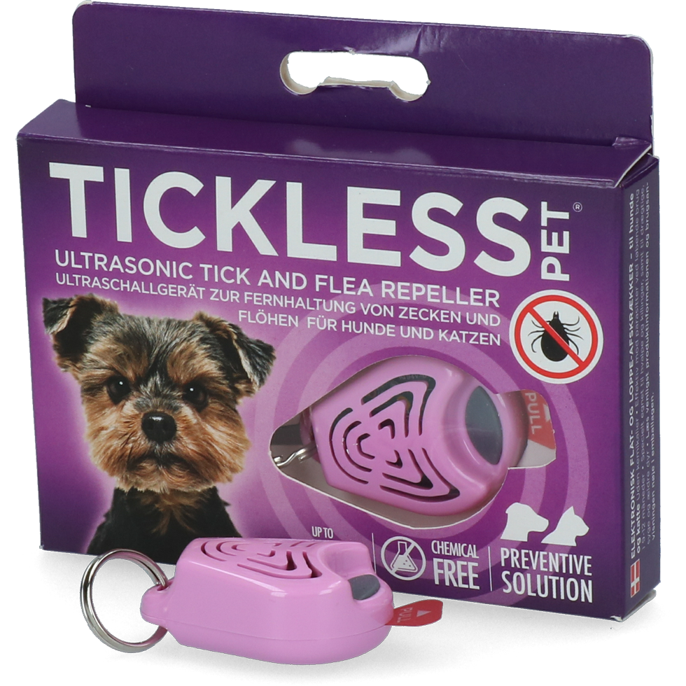 Tickless Pet minimaal 6 maanden bescherming Roze