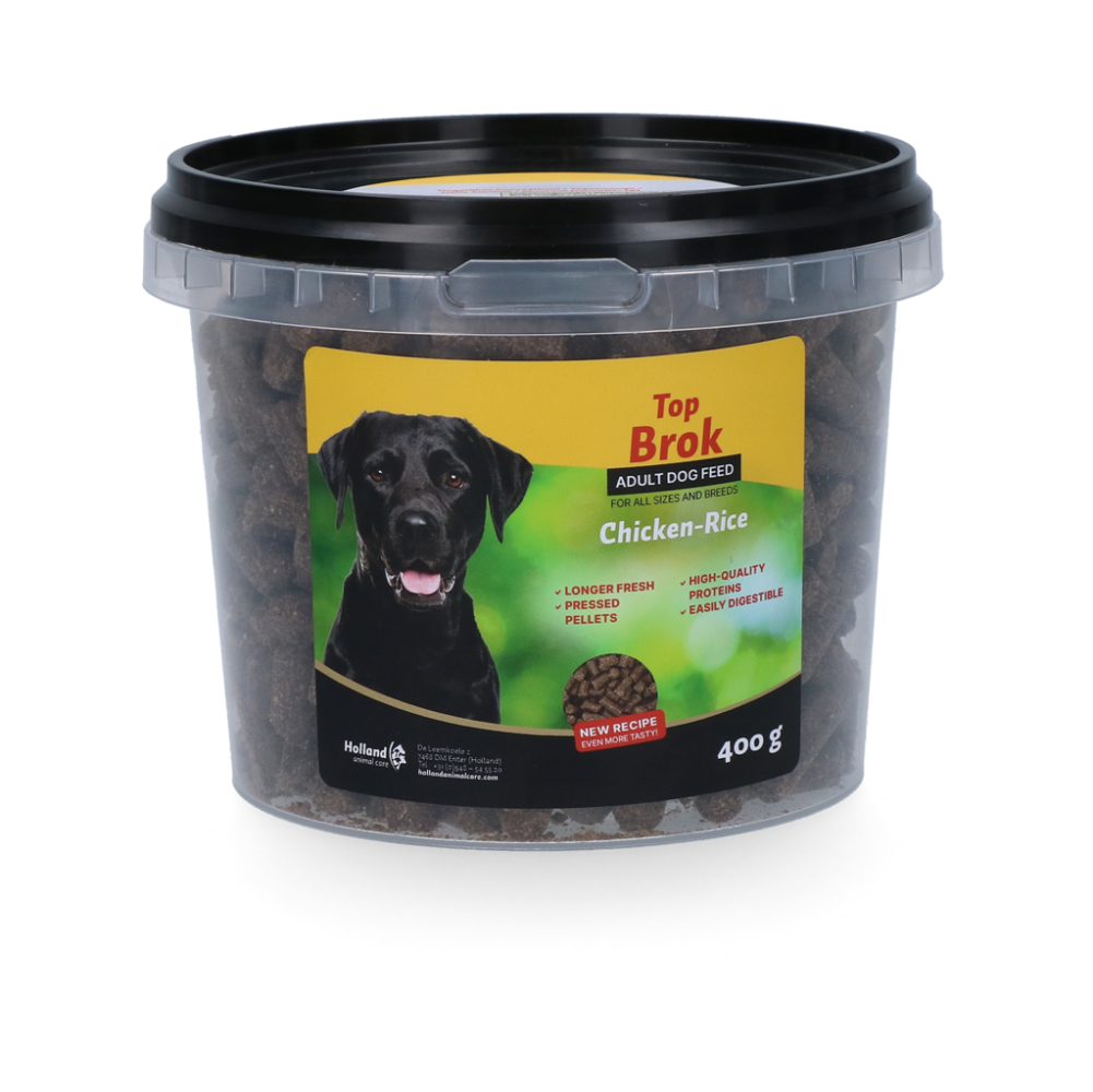 Topbrok kip/rijst geperst &#039;For all dogs&#039;