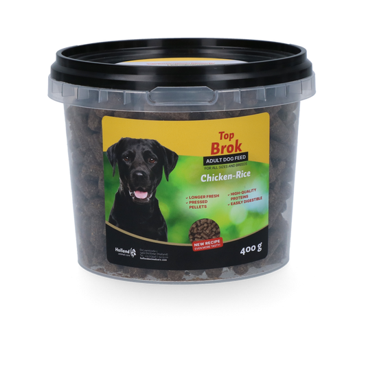 Topbrok kip/rijst geperst &#039;For all dogs&#039;