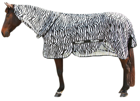 Vliegdeken Zebra incl. nekdeel 185cm