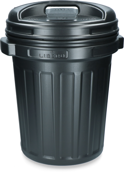 Voerton met draaisluiting 40 liter Black Zwart