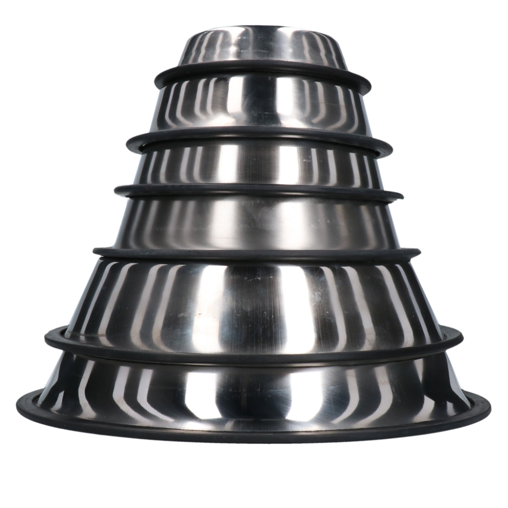 Voer of drinkbak RVS met antislip 450ml Ø 19cm