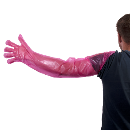 Wegwerphandschoenen Vet Roze