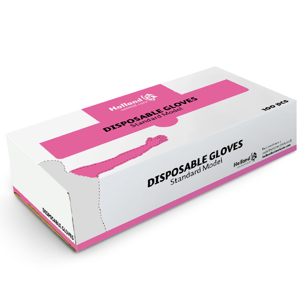 Wegwerphandschoenen Vet Roze