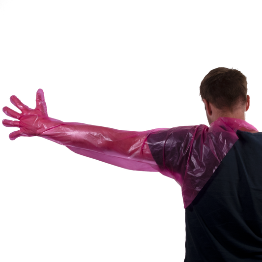 Wegwerp handschoen Schoudermodel roze