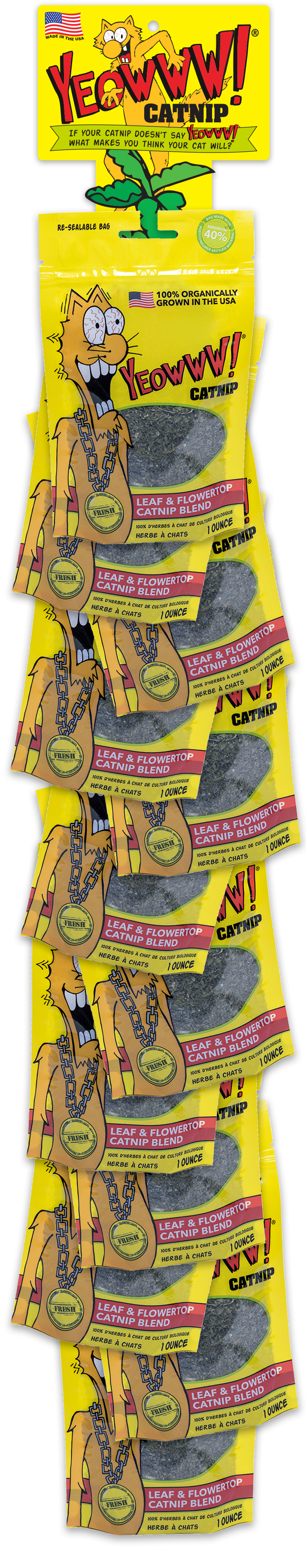 Yeowww! Display Strip Catnip 12 st.