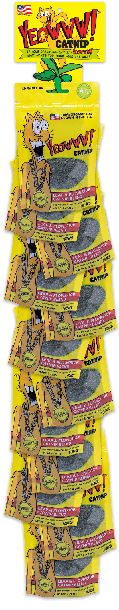 Yeowww! Display Strip Catnip 12 st.