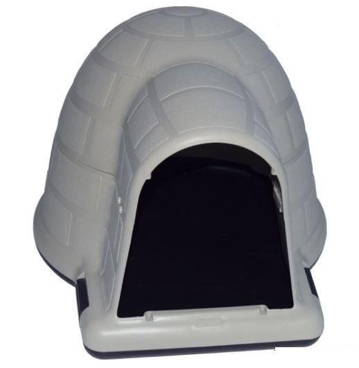 Topmast Hondenhok Iglo - kunststof met deur 80 X 68 X 53 cm