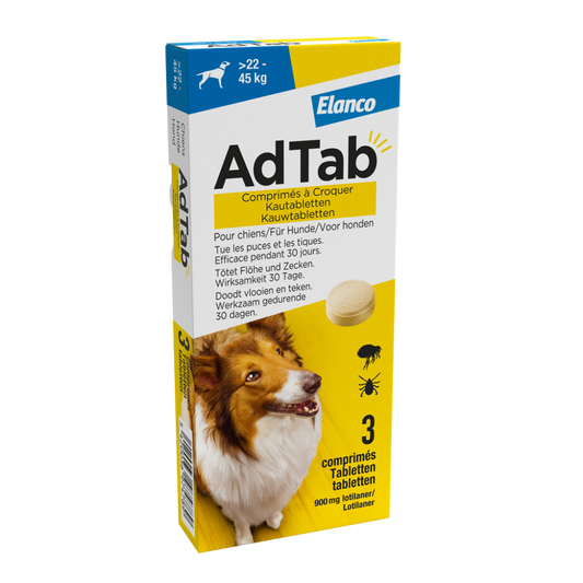 Adtab kauwtablet voor honden (&gt;22 - 45 kg) 3 tabletten