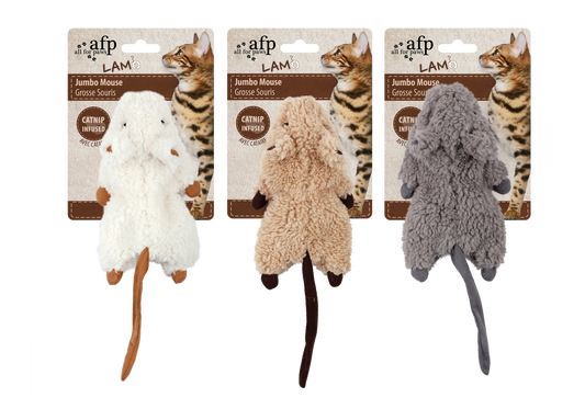 AFP Lambswool-Jumbo Crinkle Catnip Rodent