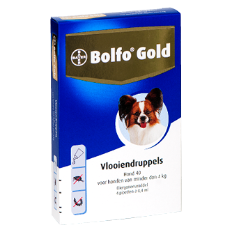 Bolfo Gold 40 hond (&lt;4 kg) - 4 pip