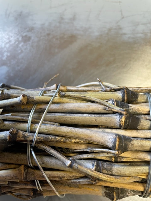 Bezem Rijsbezem Bamboe + steel 180cm