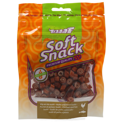 Braaaf Soft Snack Zalmstick met wortel en sperzieboon