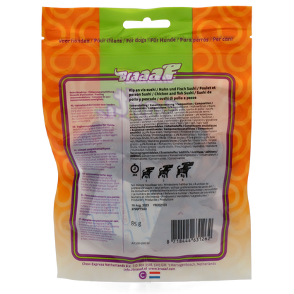 Braaaf Soft Snack Zalmstick met wortel en sperzieboon