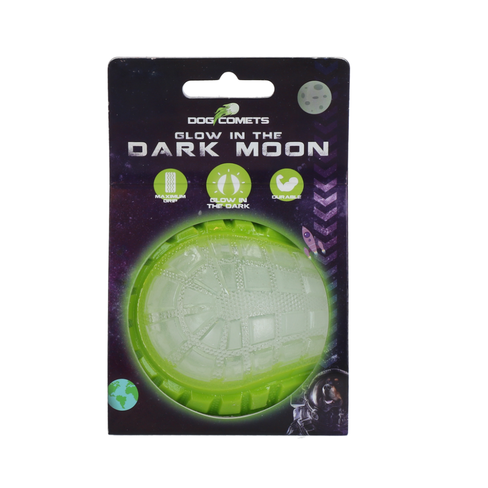 Dog Comets Glow in the Dark Moon Green M