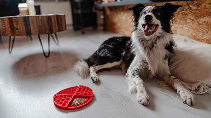 Eat Slow Live Longer Lick Mat Dimensions Circle  Red