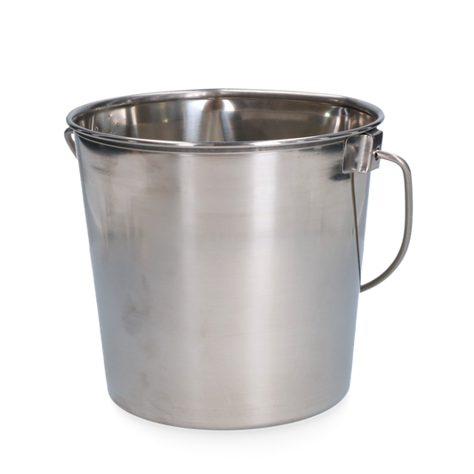 Emmer RVS 3,78ltr met platte zijde