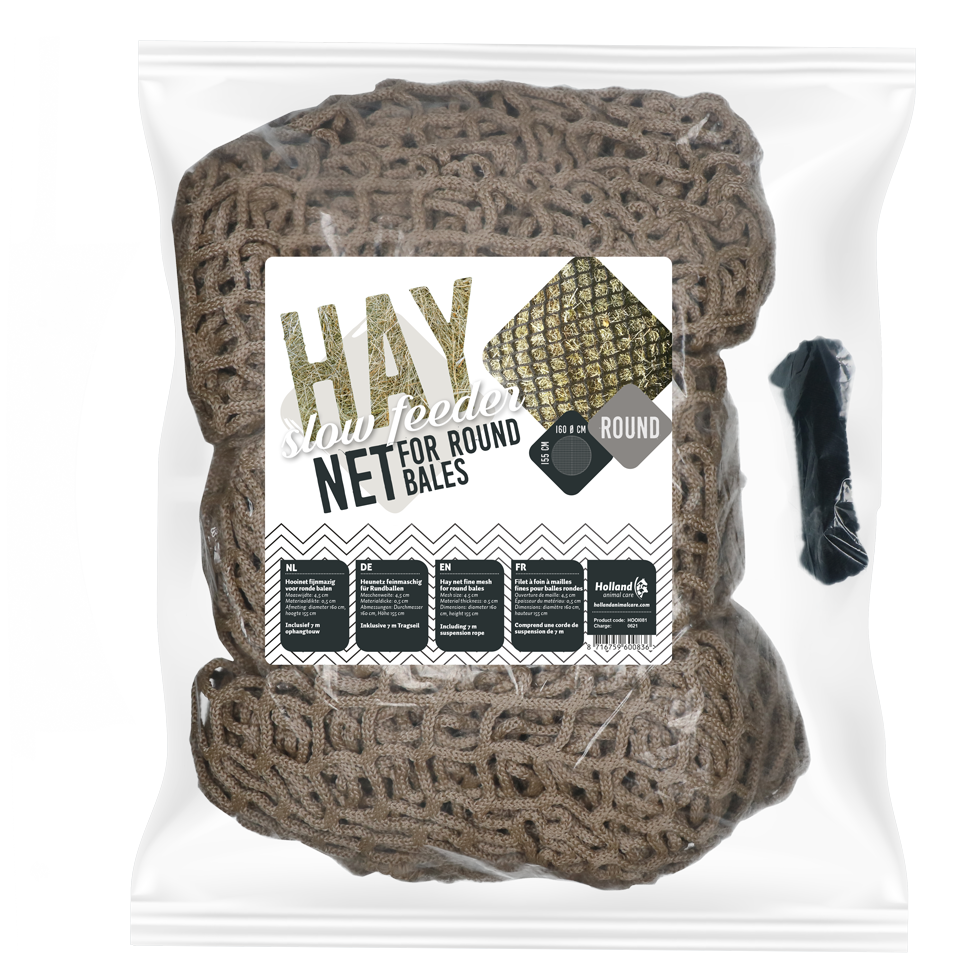 Hay Slowfeeder net speciaal voor ronde baal