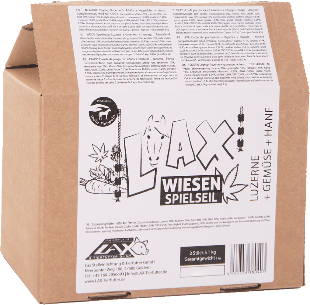 Lax Luzerne aan Touw + Groente + Hennep Paard