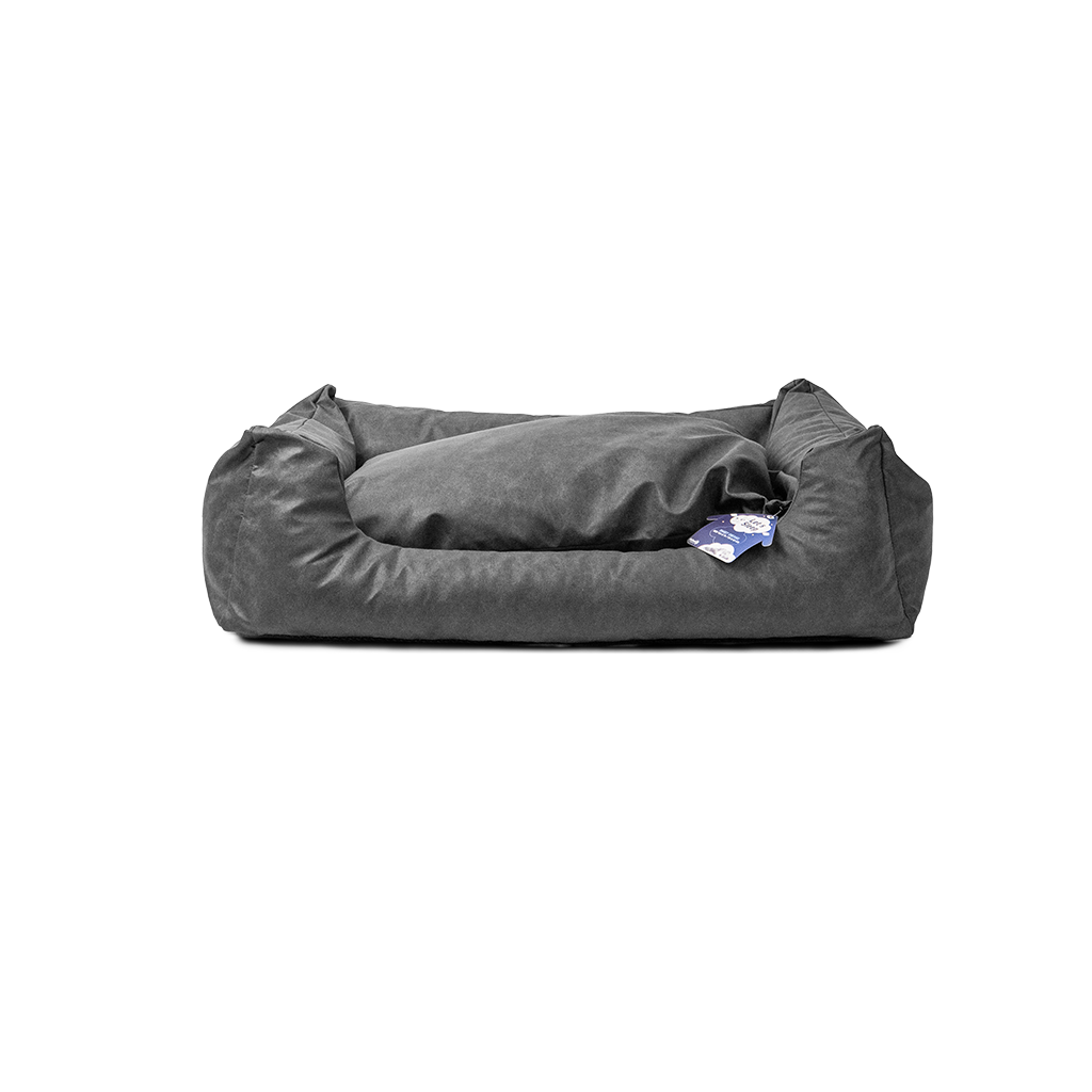 Let&#039;s Sleep Sweet Dreams Hondenmand Met Kussen XL Antraciet