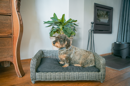 Let&#039;s Sleep Cozy Basket Rieten Hondenmand M Antraciet