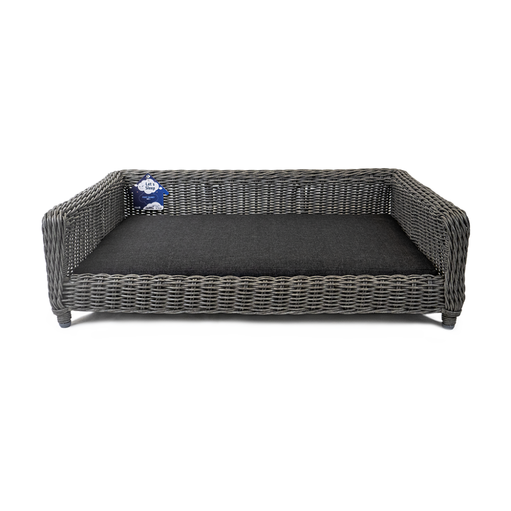 Let&#039;s Sleep Cozy Basket Rieten Hondenmand L Antraciet