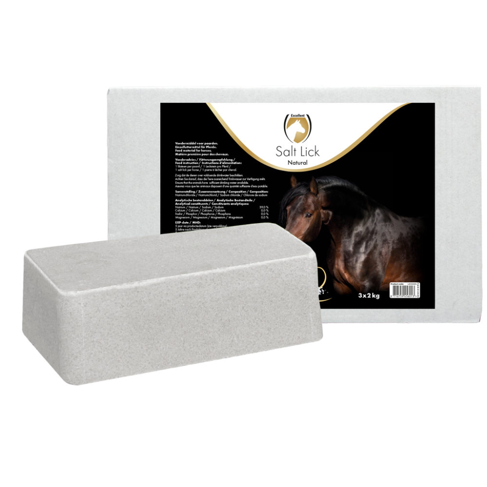 Excellent Horse Salt Lick Naturel 3 x 2 kg