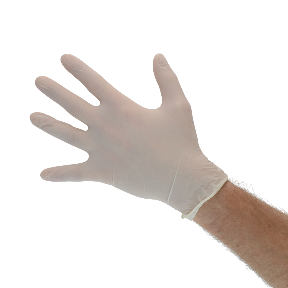 Handschoen Latex gepoederd M (7-8)
