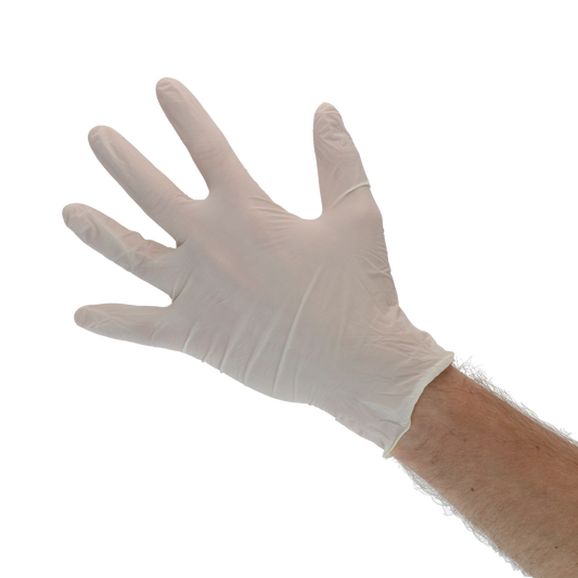 Handschoen Latex gepoederd L (8-9)