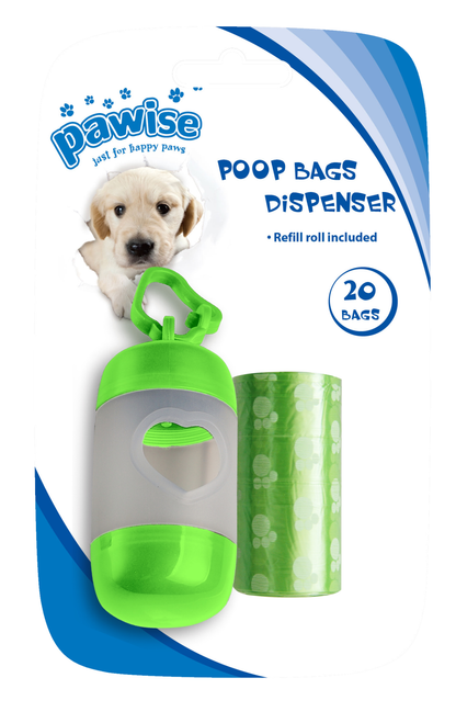 Pawise Poop Bags Dispenser (incl. 2 x 20 bags)