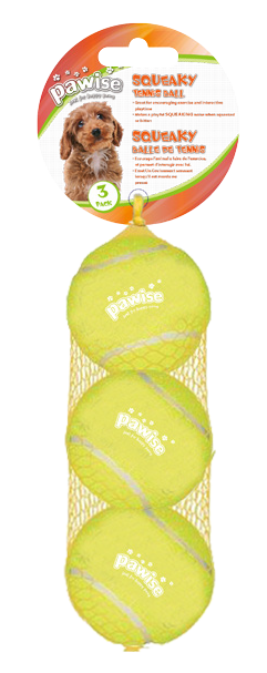 Squeaky Tennis Ball 6 cm 3-pack