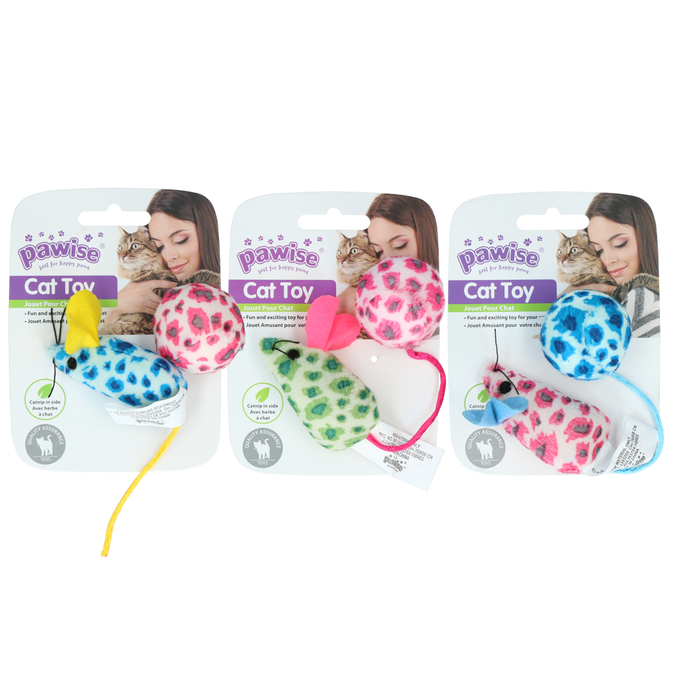Pawise Cat Toy - Mice &amp; Ball