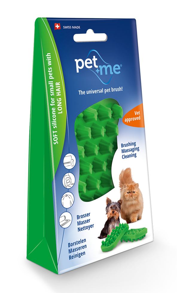 Pet+Me Cat long hair brush green