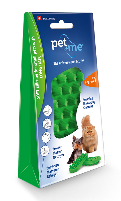 Pet+Me Cat long hair brush green