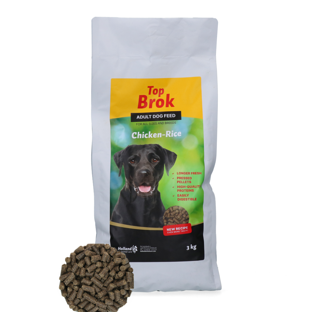 Topbrok kip/rijst geperst &#039;For all dogs&#039;
